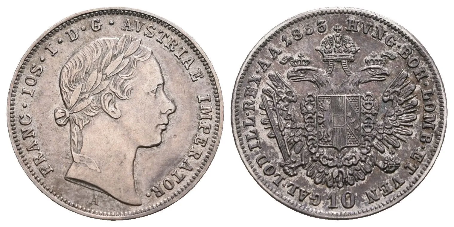 10 Krejcar 1853 A