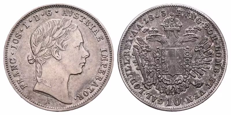 10 Krejcar 1853 A