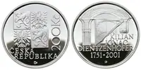 200 Kč 2001 - Kilián Ignác Dientzenhofer, PROOF