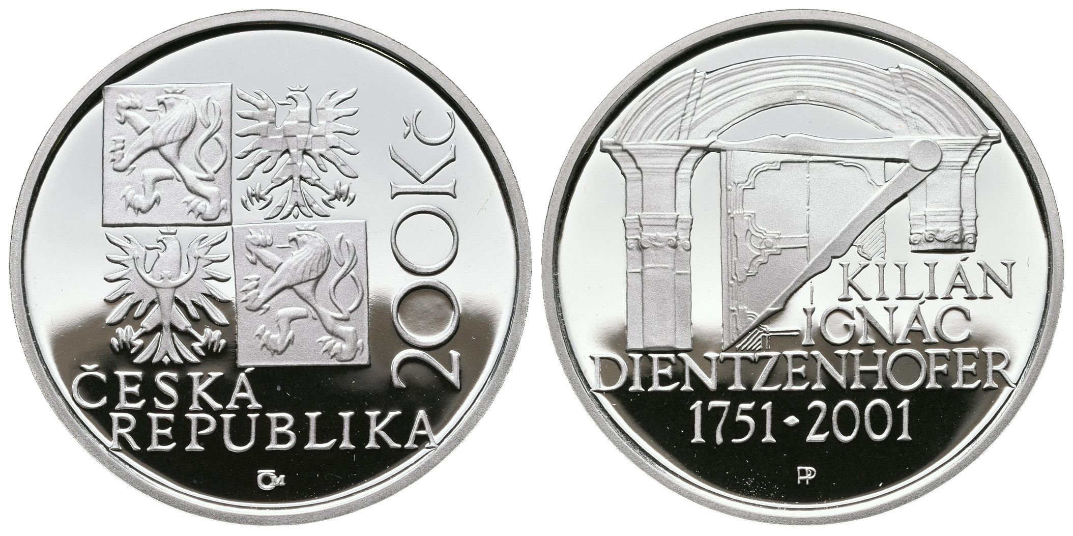 200 Kč 2001 - Kilián Ignác Dientzenhofer, PROOF