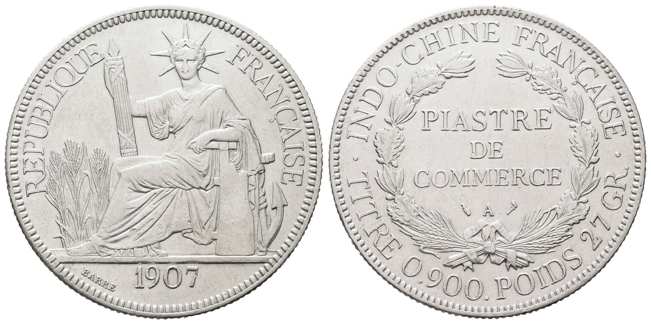 Francouzská Indočína, Piastre 1907 A