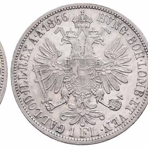 Zlatník 1866 A, pěkná zachovalost, patina, zbytky lesku, rysky