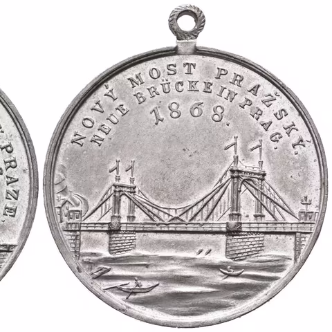 AE Medaile 1868 - Památka na slavnostní položení základního kamene