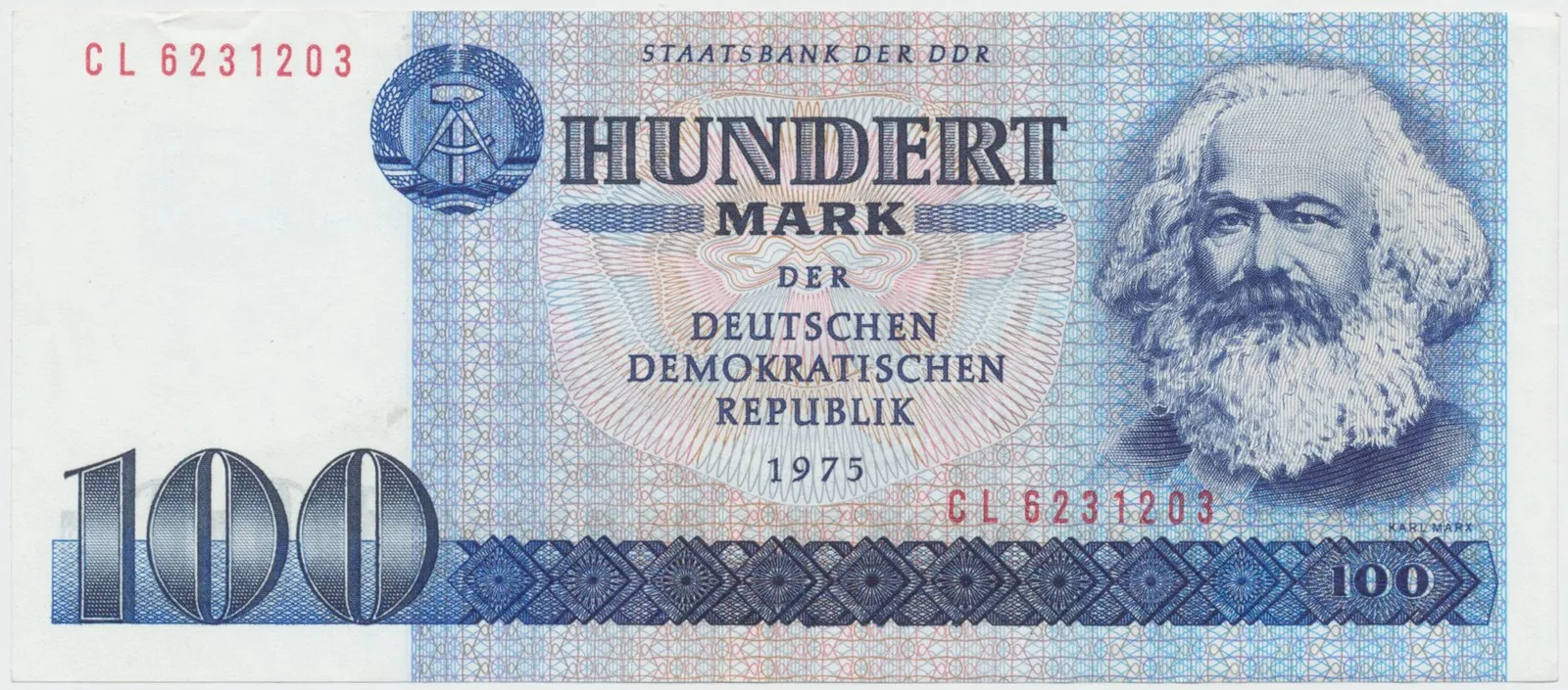 Německo - NDR, 100 DM 1975, II. vydání (1986), Ros.363c
