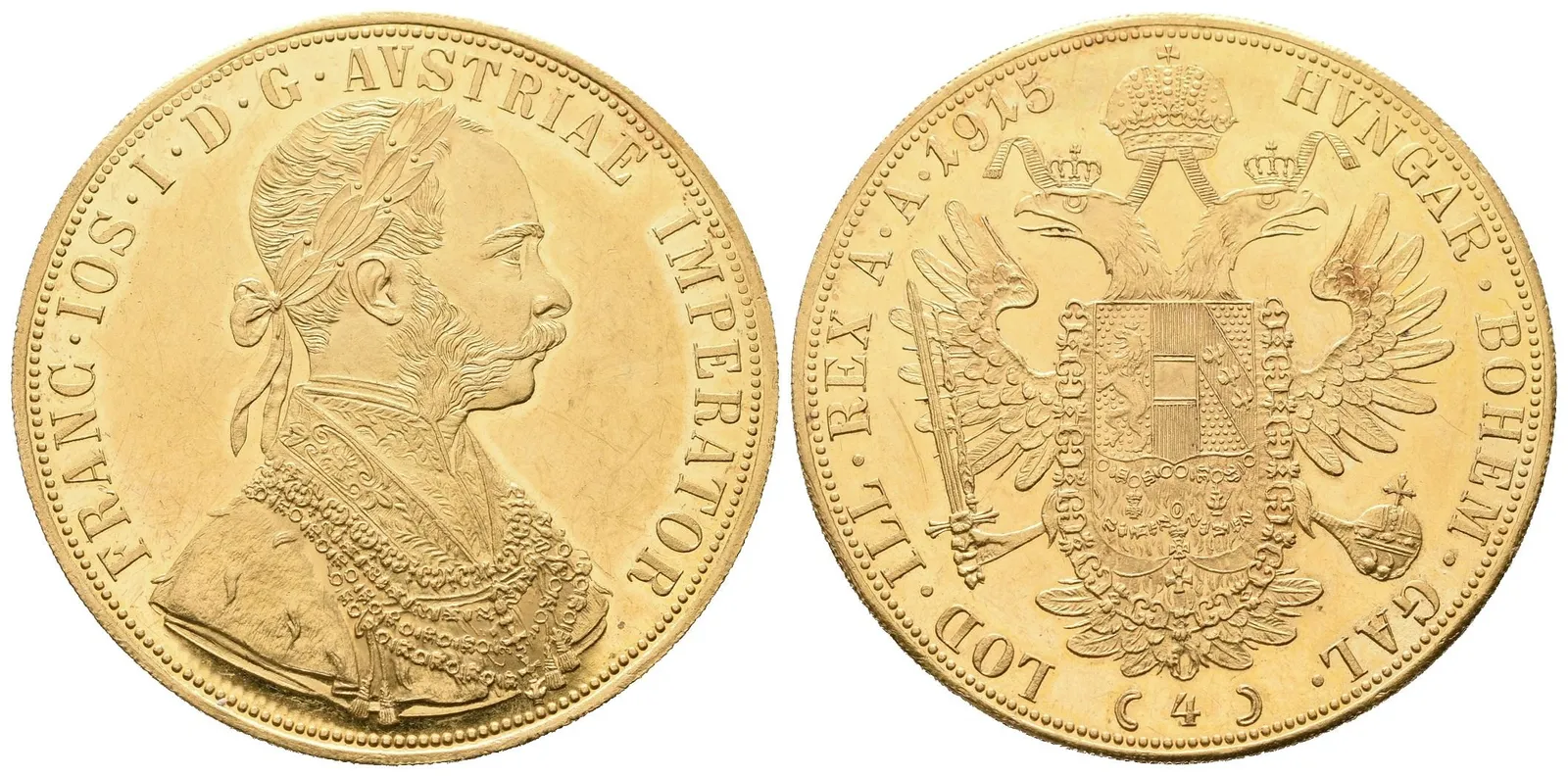 4 Dukát 1915 - starší novoražba