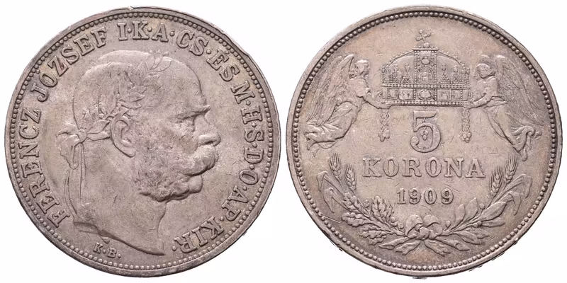5 Koruna 1909 KB
