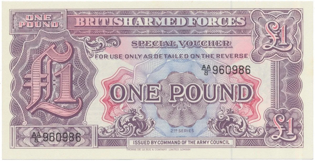 Velká Británie, 1 Pound (1948), BAF - vojenské vydání, P.M22a