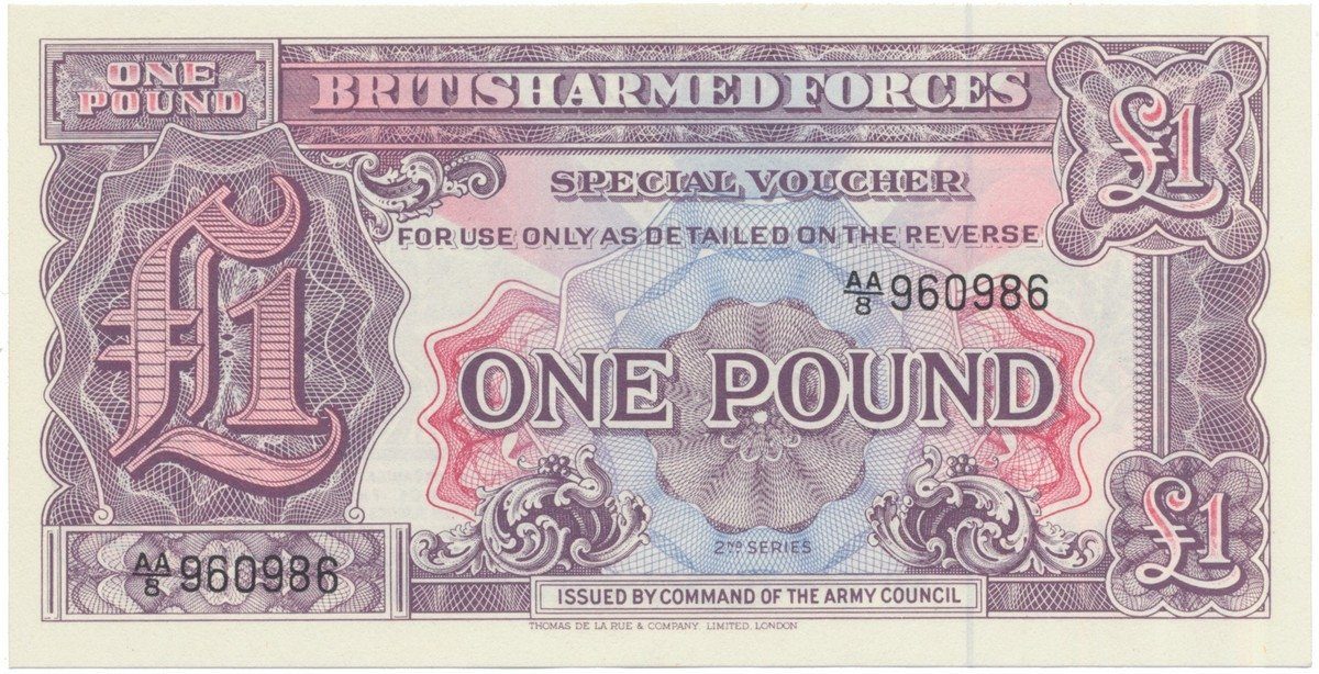 Velká Británie, 1 Pound (1948), BAF - vojenské vydání, P.M22a