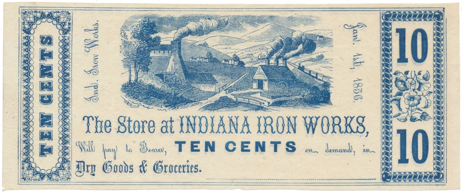 USA - Pensylvánie, 10 Cent 1856