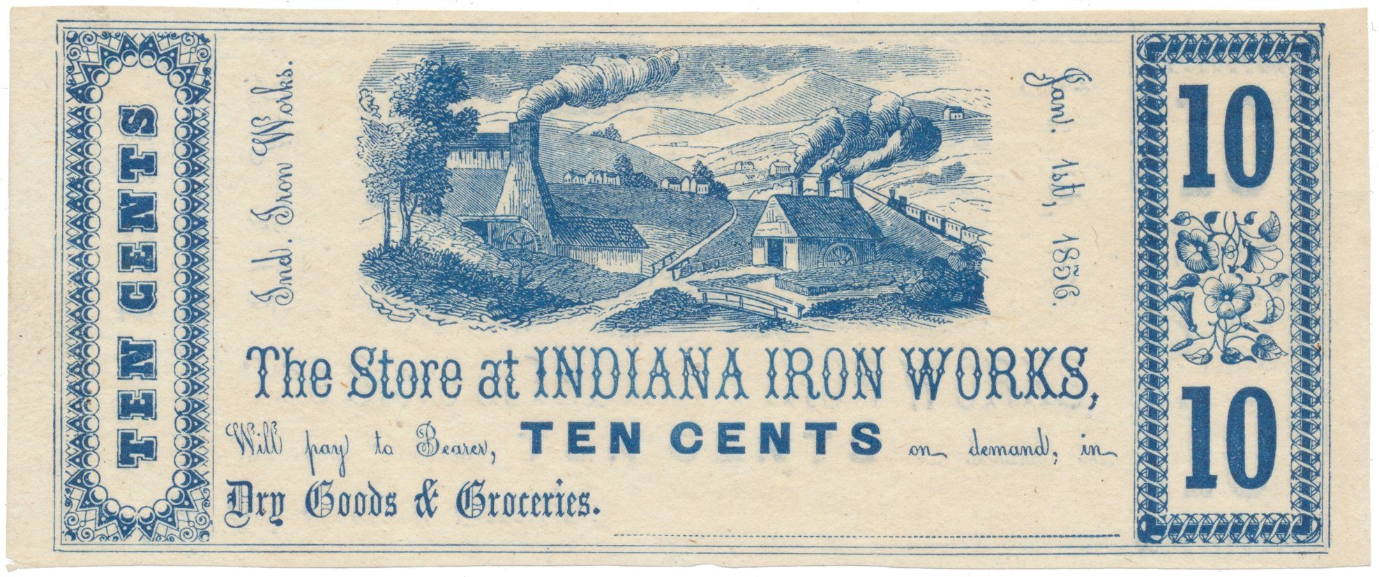 USA - Pensylvánie, 10 Cent 1856