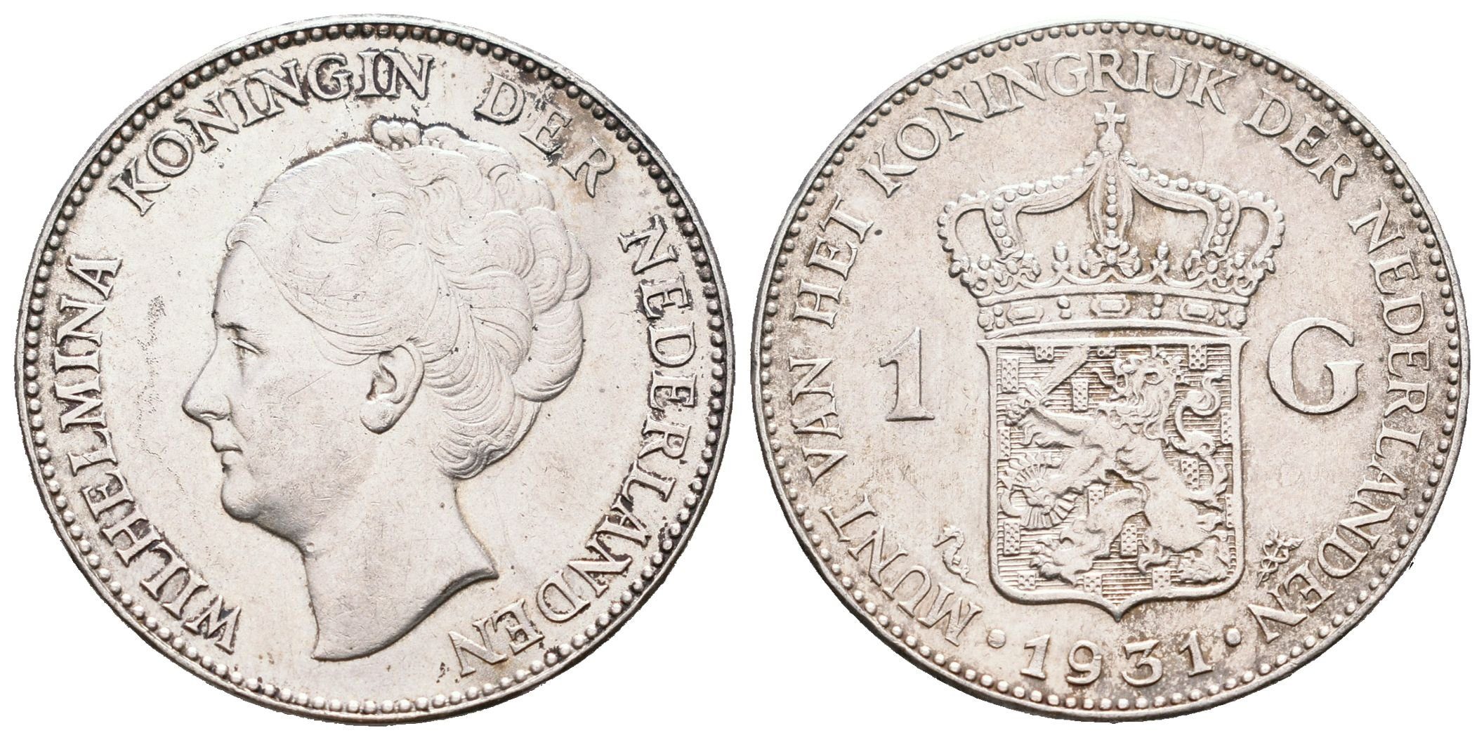 Nizozemí, 1 Gulden 1931 - Wilhelmina