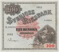 Švédsko, 100 Kronor 1952, P.36ah
