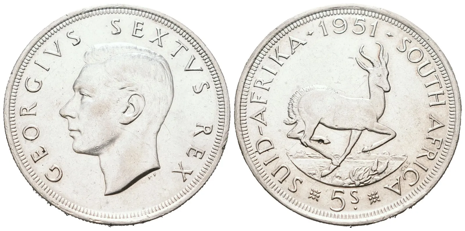 Britská jižní Afrika, 5 Shilling 1951