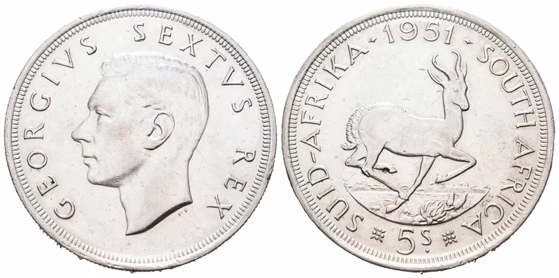 Britská jižní Afrika, 5 Shilling 1951