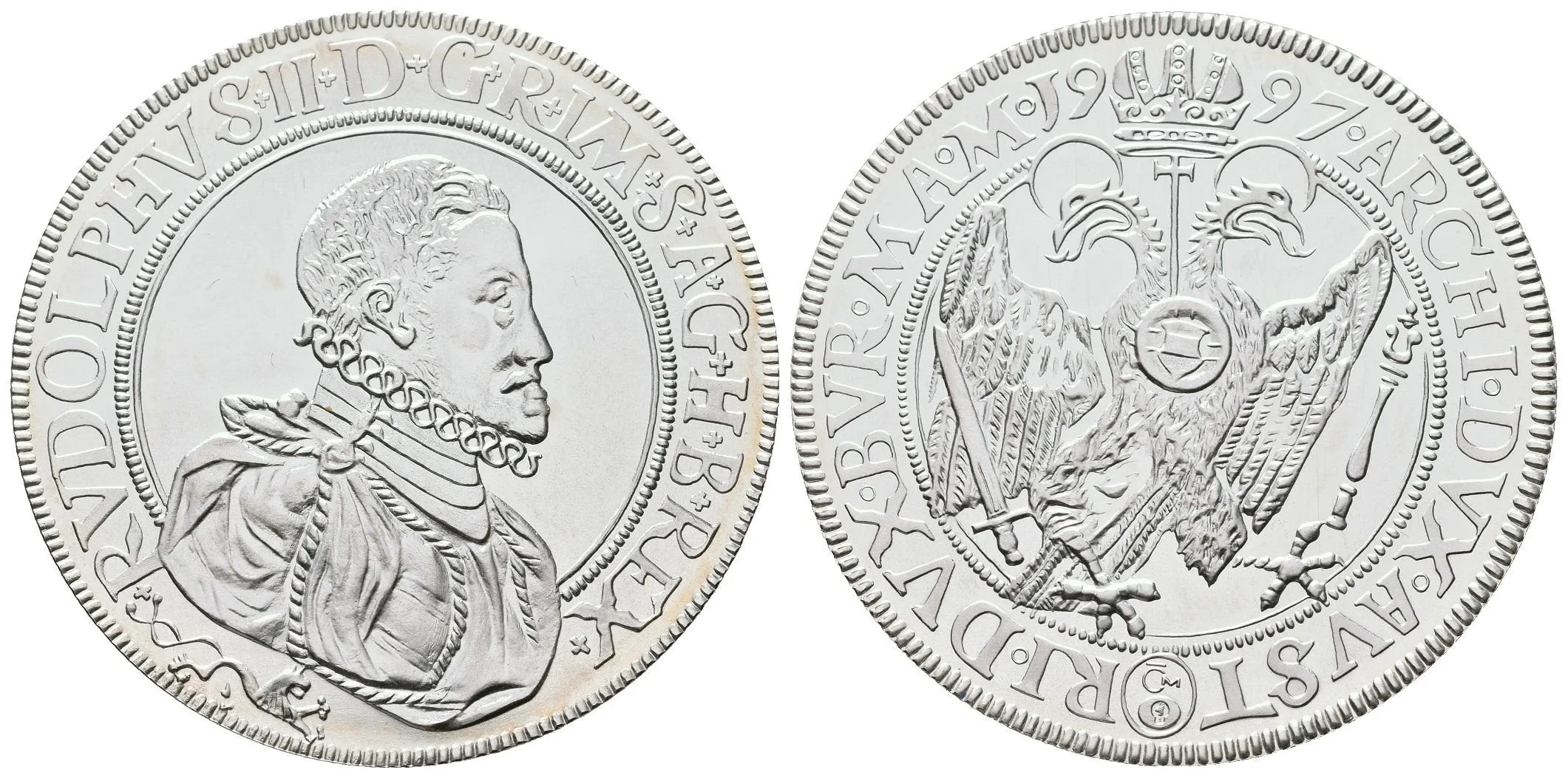 AR Medaile 1997 - Replika Tolaru Rudolfa II., Ag 0,925, — 1