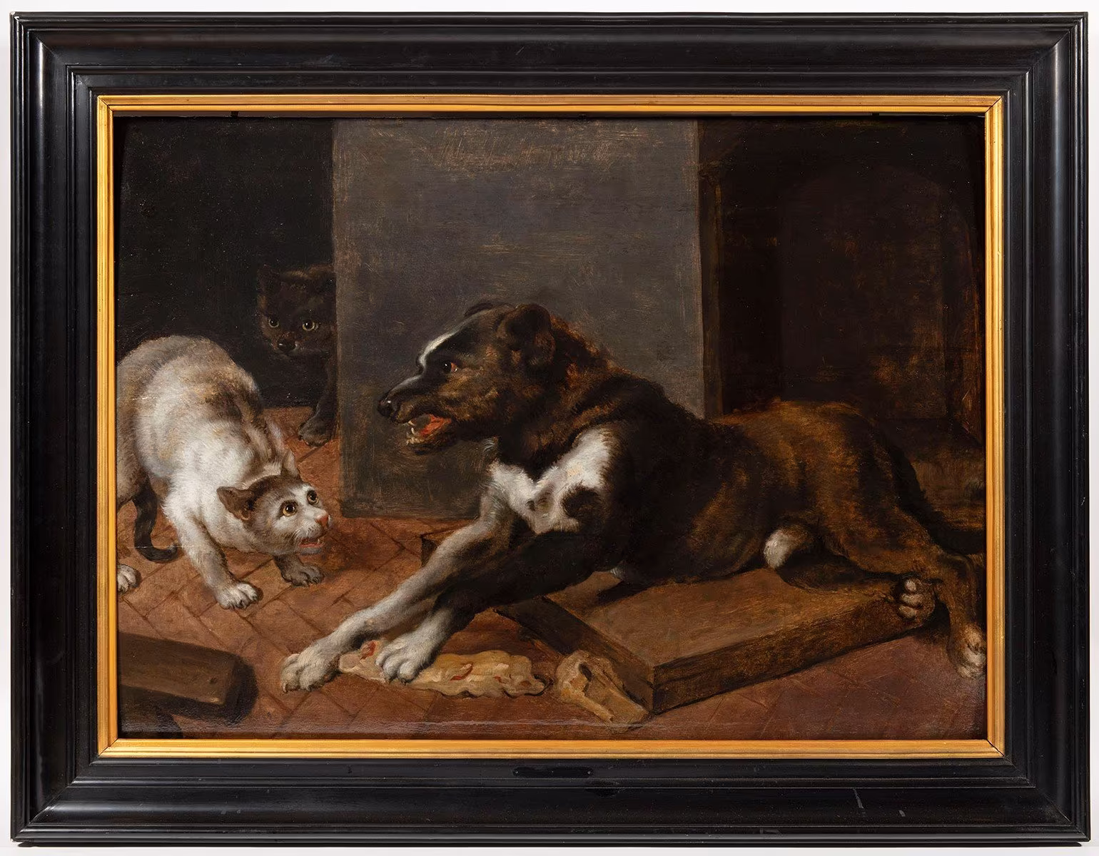 Frans Snyders (Flemish, 1579–1657) Attributed - A Guarding Dog and Two Cats