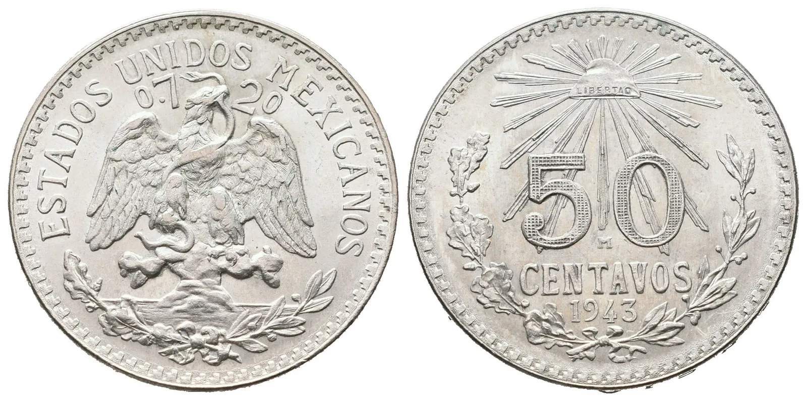Mexiko, 50 Centavo 1943