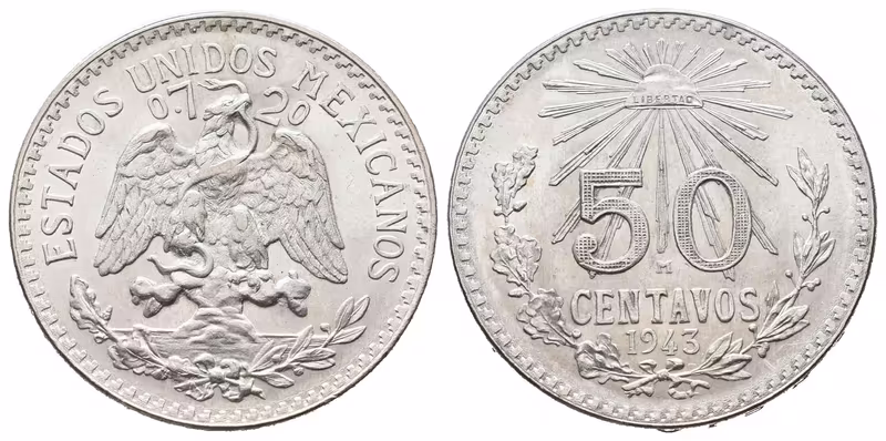 Mexiko, 50 Centavo 1943