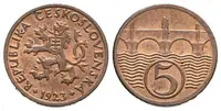 5 Haléř 1923, luxusní zachovalost
