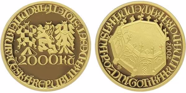 2000 Kč 2002 - Pozdní Gotika - Kašna v Kutné Hoře, PROOF