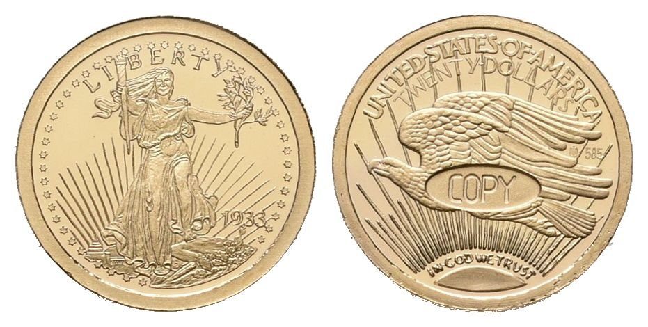 USA, replika 20 Dollars 1933