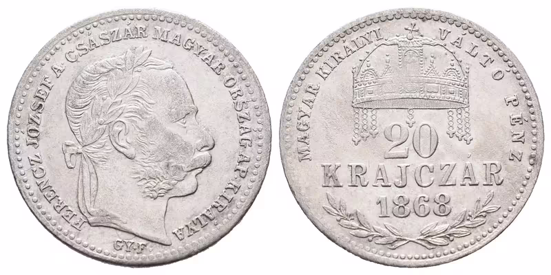 20 Krejcar 1868 GYF