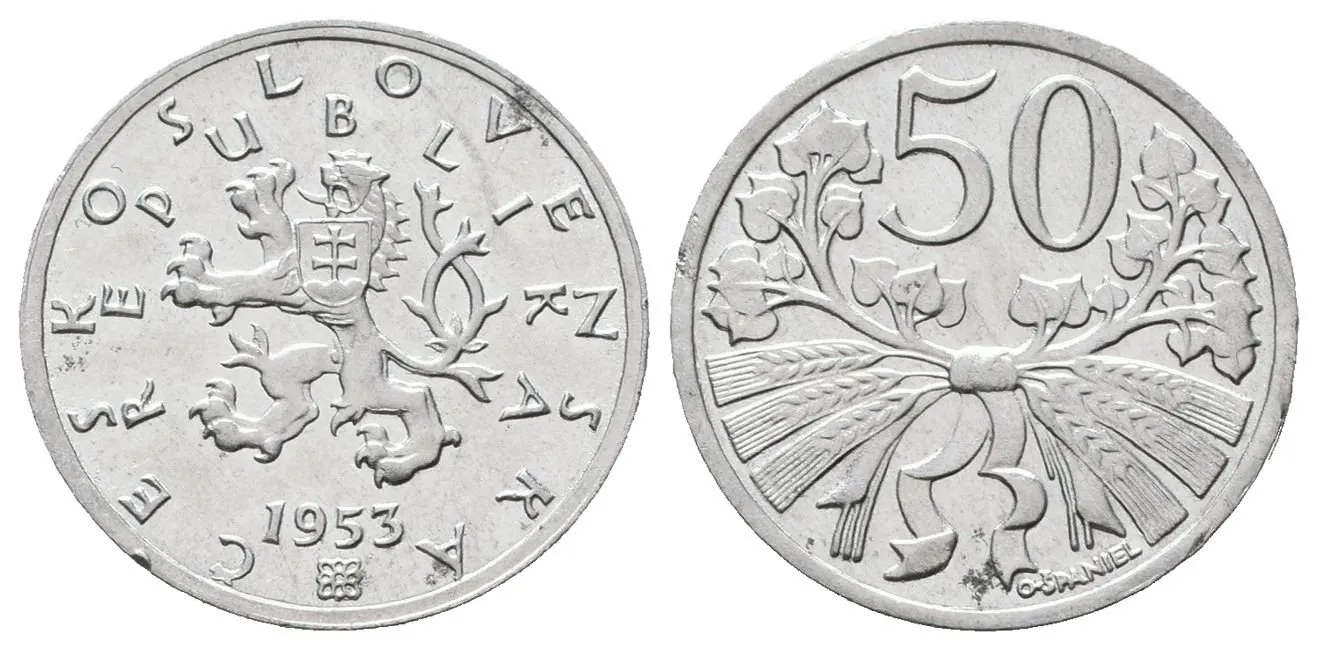 50 Haléř 1953, vzácný