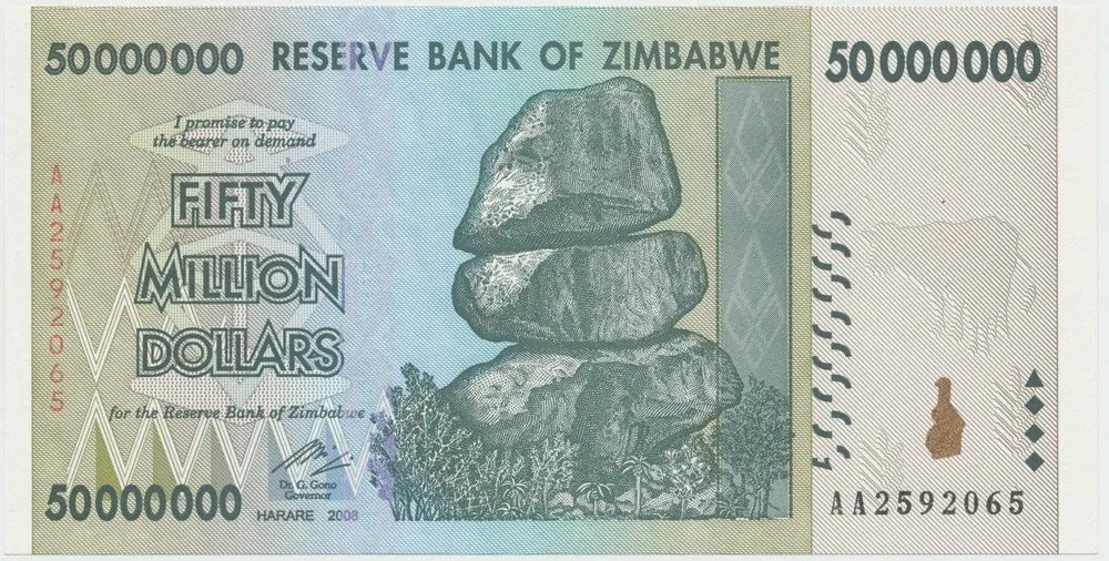 Zimbabwe, 50 Million Dollars 2008, P.79