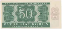 50 Koruna 1950, II. vydání, perforace "S", Hej.88aS3 - fotografie 2