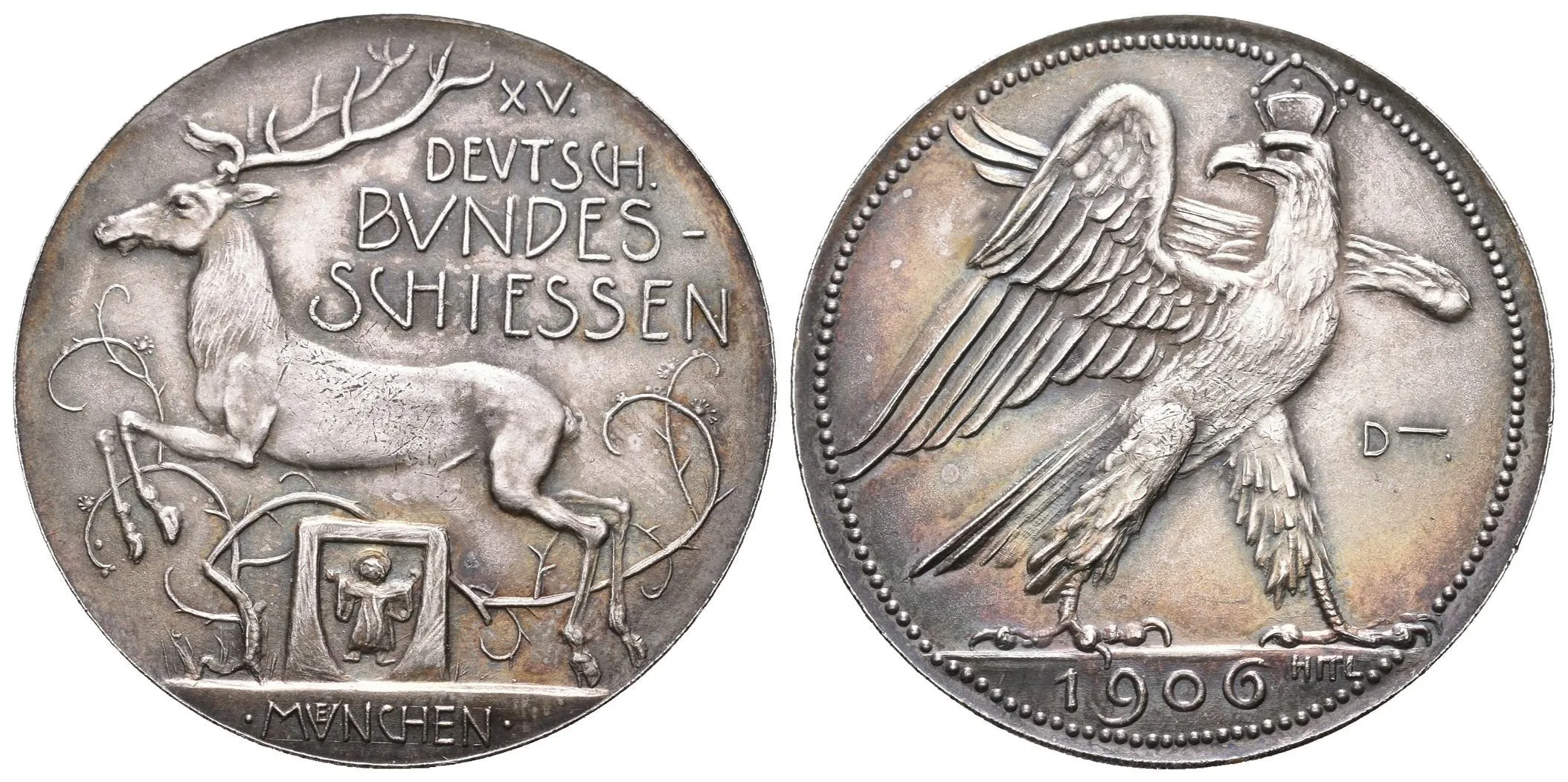 AR Medaile 1906 (Hitl.) - XV. Německé spolkové střelby v Mnichově. — 1