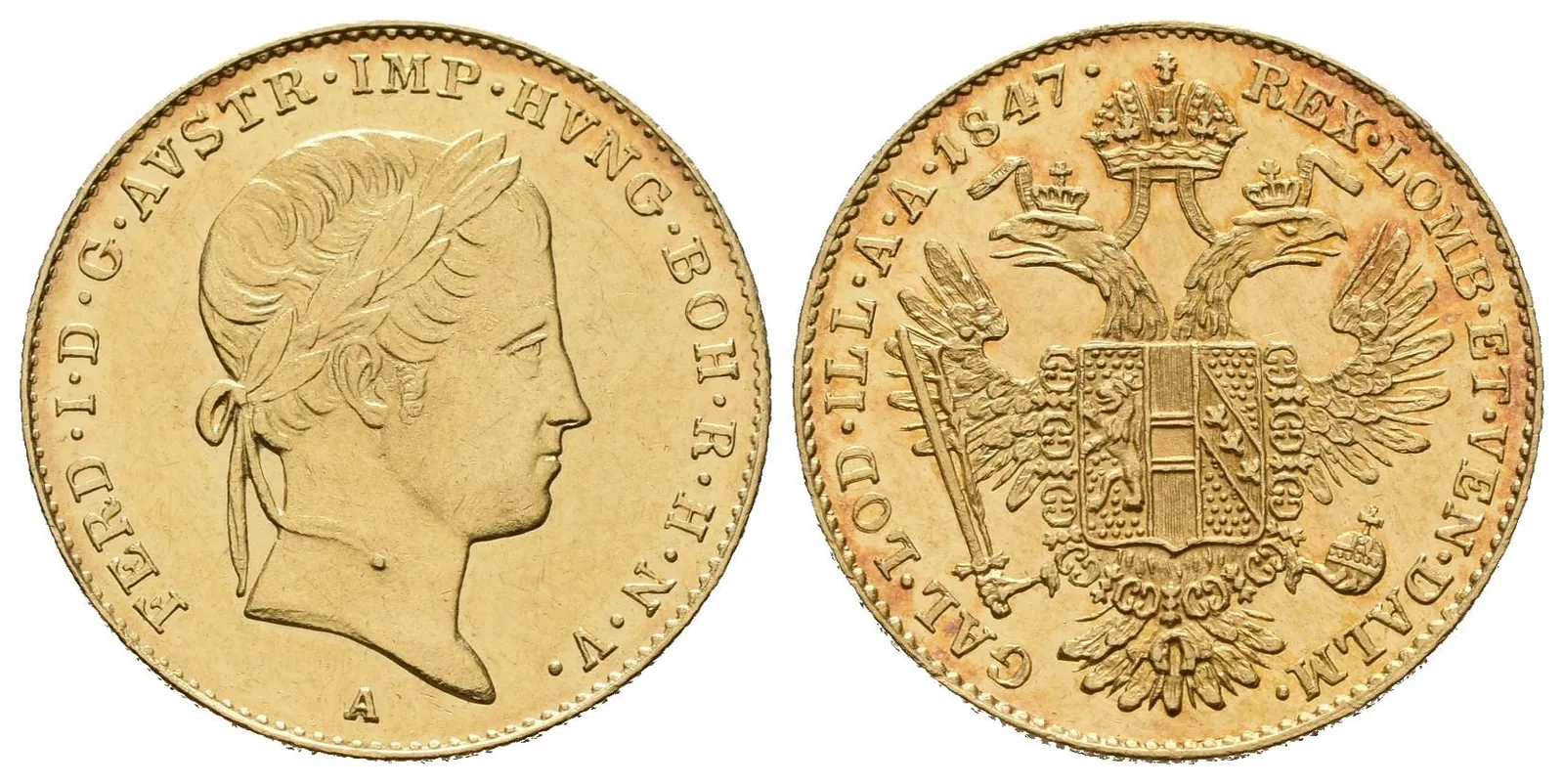 Ferdinand V., Dukát 1847 A, Vídeň