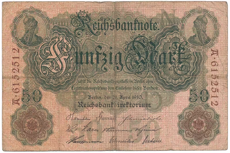 Německo, 50 Mark 1910, Ro.42