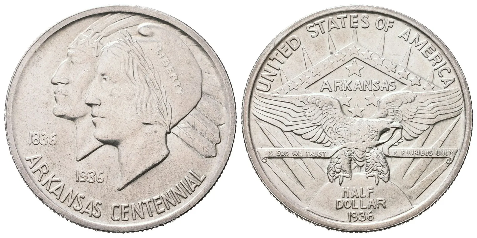 USA, 1/2 Dollar 1936 - Arkansas Centennial
