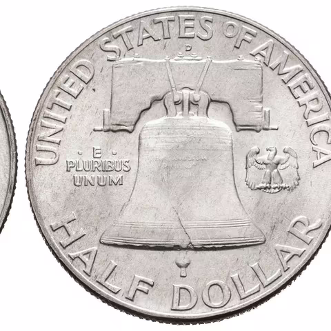 1/2 Dollar 1948 D, KM.199, krásná zachovalost, lesk, patina