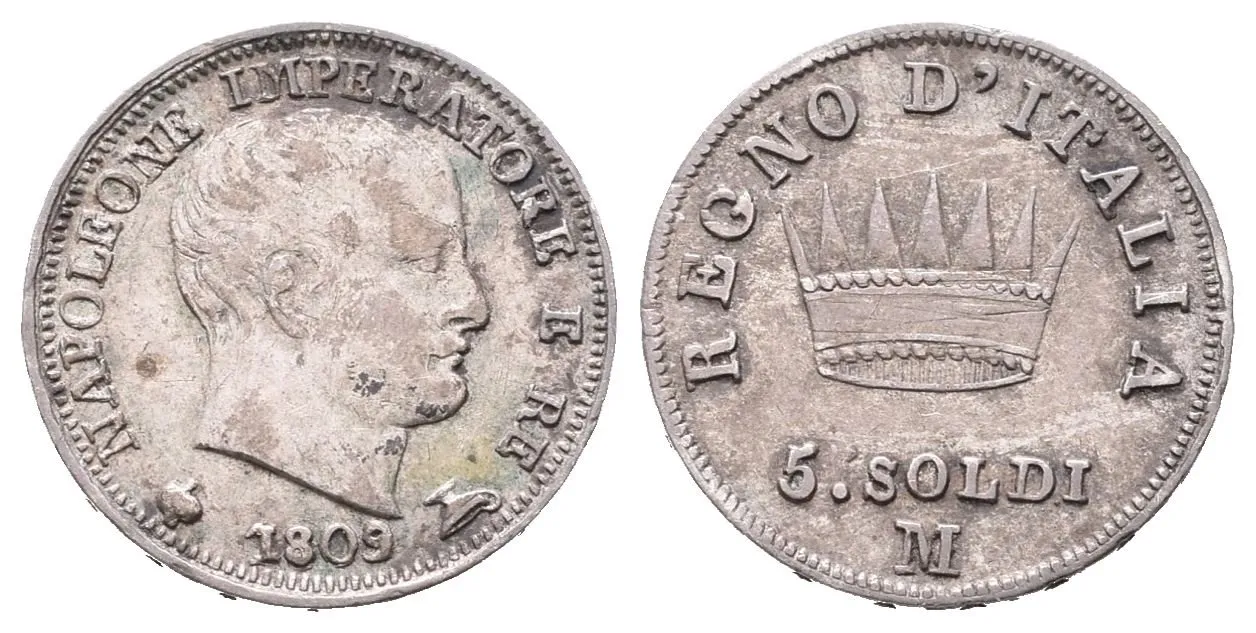 Francie - Italské království, 5 Soldi 1809 M