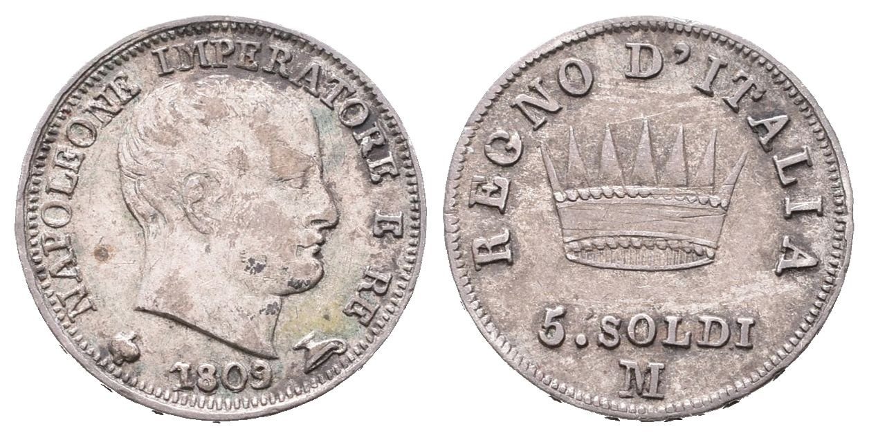 Francie - Italské království, 5 Soldi 1809 M