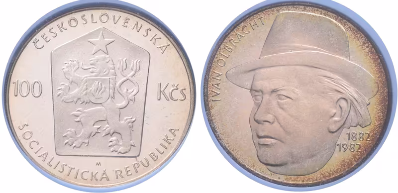 100 Kčs 1982 - Ivan Olbracht, PROOF