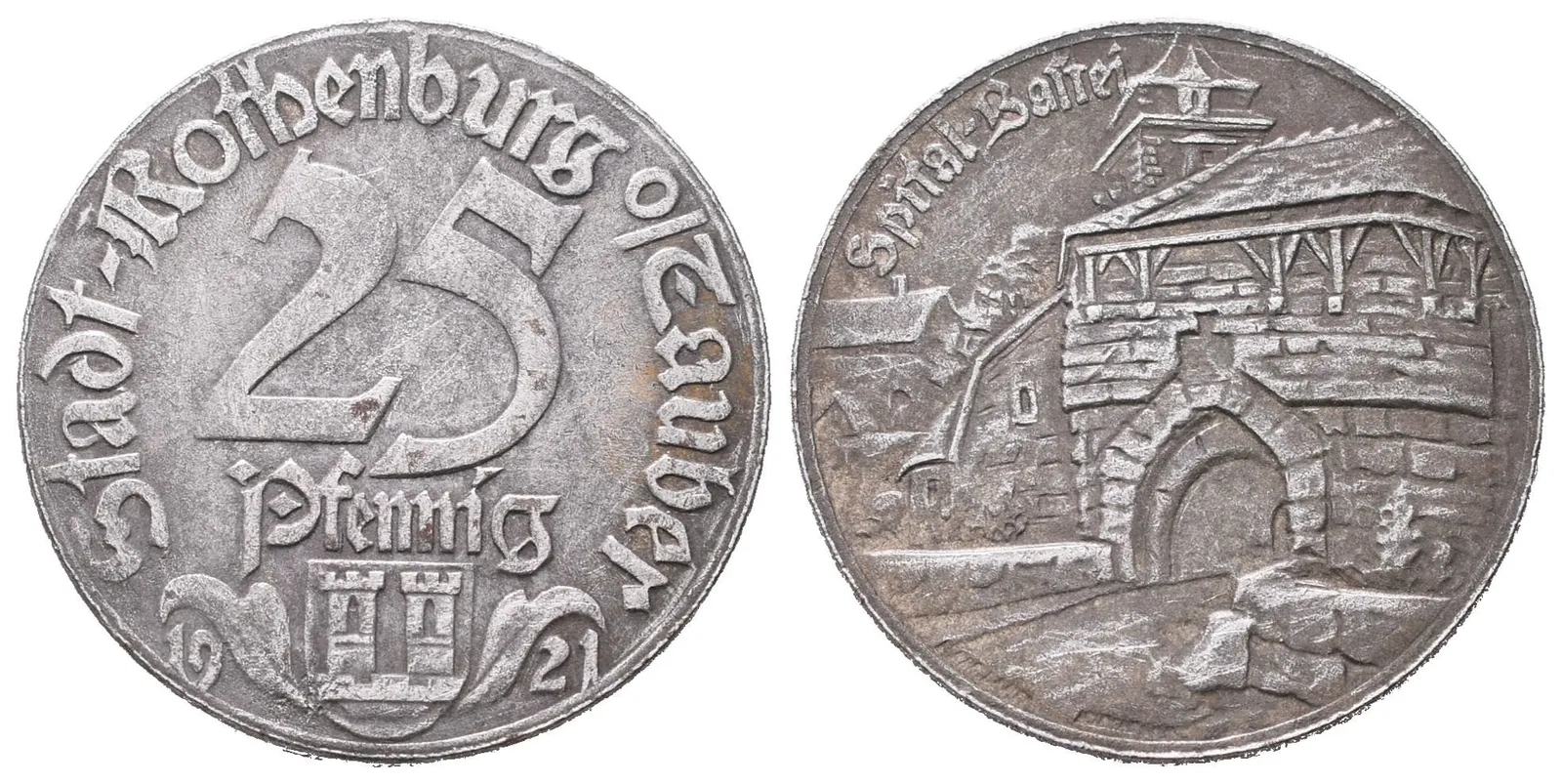 Nouzové ražby, 25 Pfennig 1921 - Rothenburg