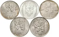 Soubor mincí 100 Kčs 1985 - 10. výročí konference v Helsinkách, Brandl, — 2