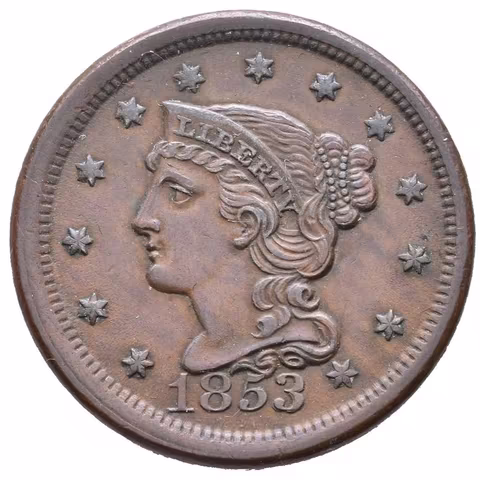 1 Cent 1853, KM.67, velmi pěkná zachovalost, patina, drobné rysky