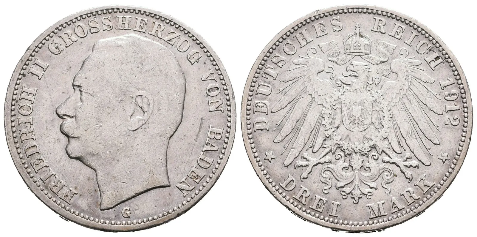 Baden, 3 Marka 1912 G
