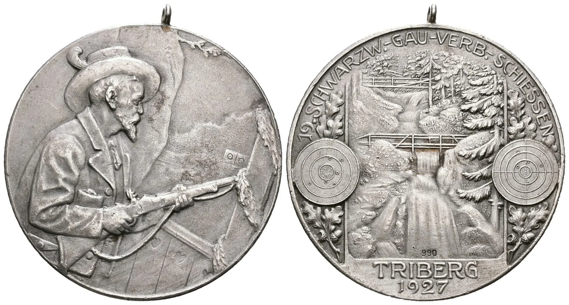 AR Medaile 1927 - 19. Schwarzwaldské župní spolkové střelby v Tribergu. — 1