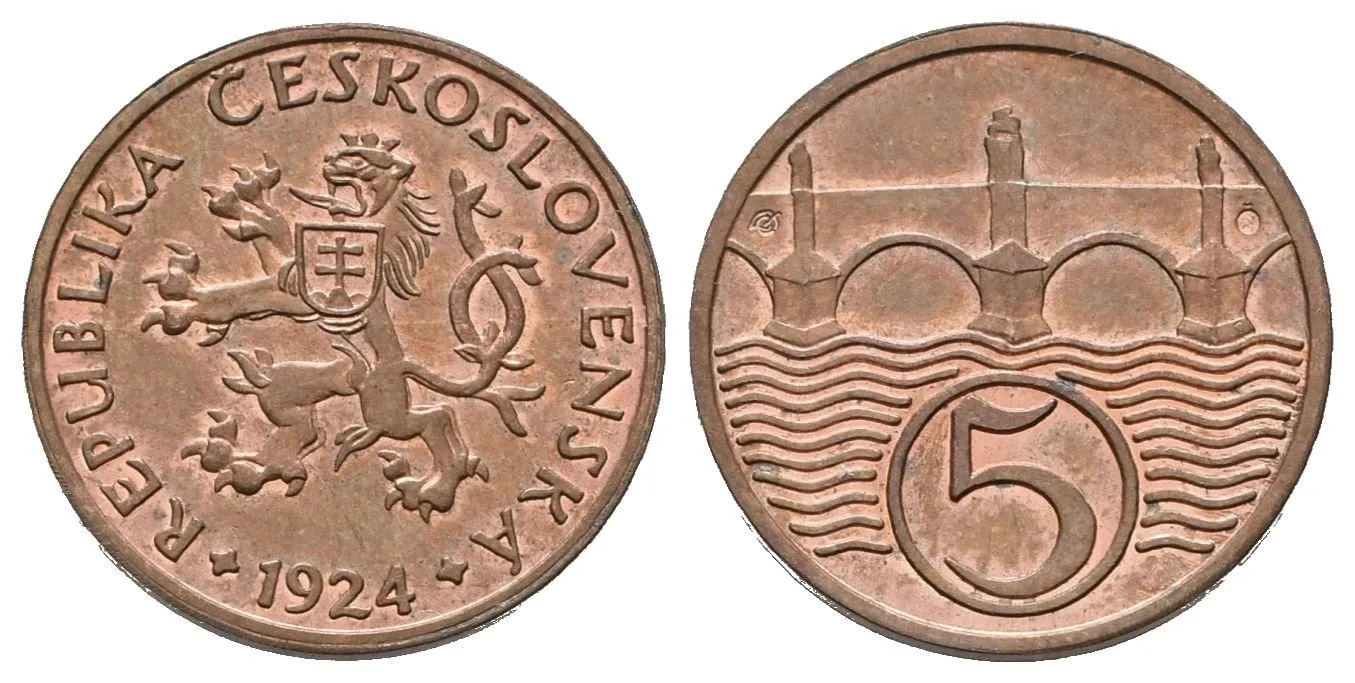 5 Haléř 1924, novoražba