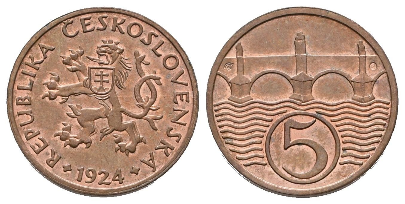 5 Haléř 1924, novoražba