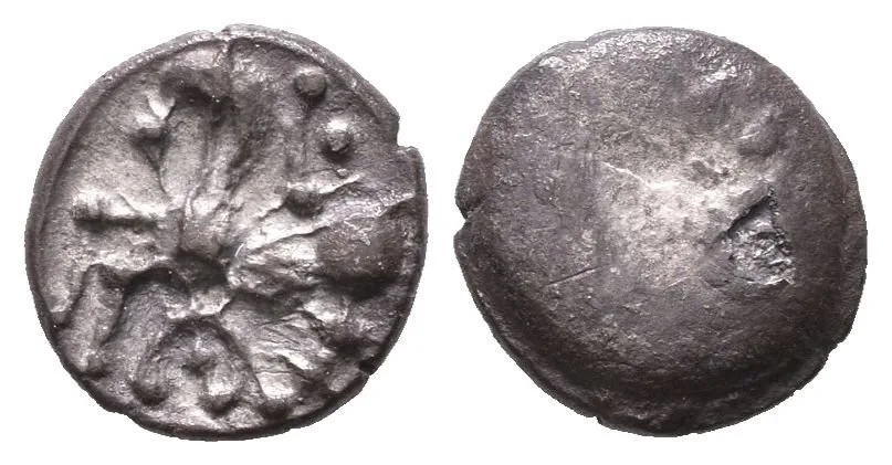AR Obol, typ Němčice/Roseldorf II, Hladký hrbol / Koník zleva, stylizovaný — 1