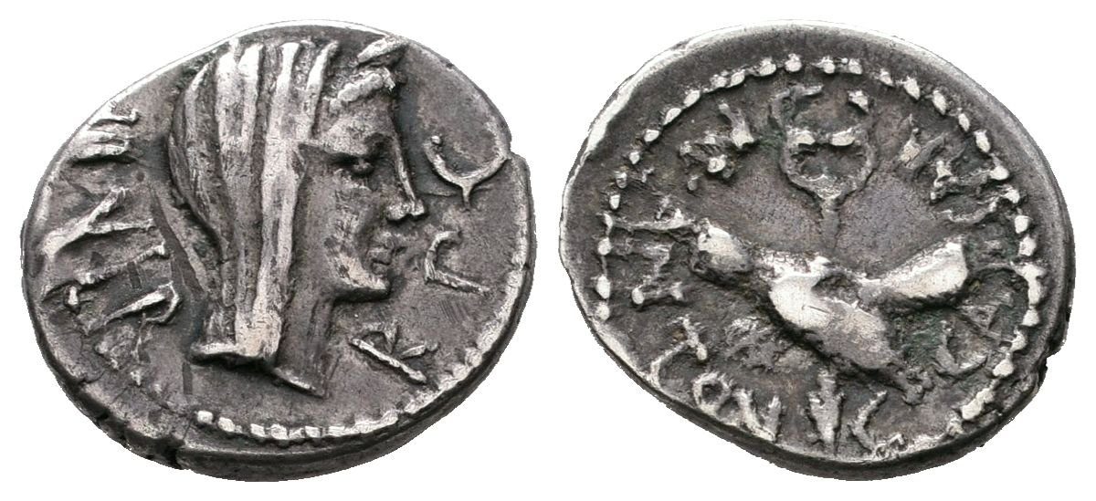 Marcus Antonius a Octavianus , Quinár, A. 1674