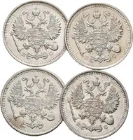 10 Kopějka 1913, 1914, 1915 SPB-VS, 1916 VS, St. Peterburg_4 ks — 2