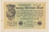 Německo, 20 Millionen Mark 1923, Ro.107e