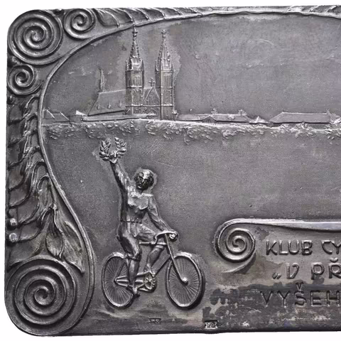 AR Plaketa 1924 (Nesig. punc PS) - Klub cyklistů "V před" Vyšehrad.