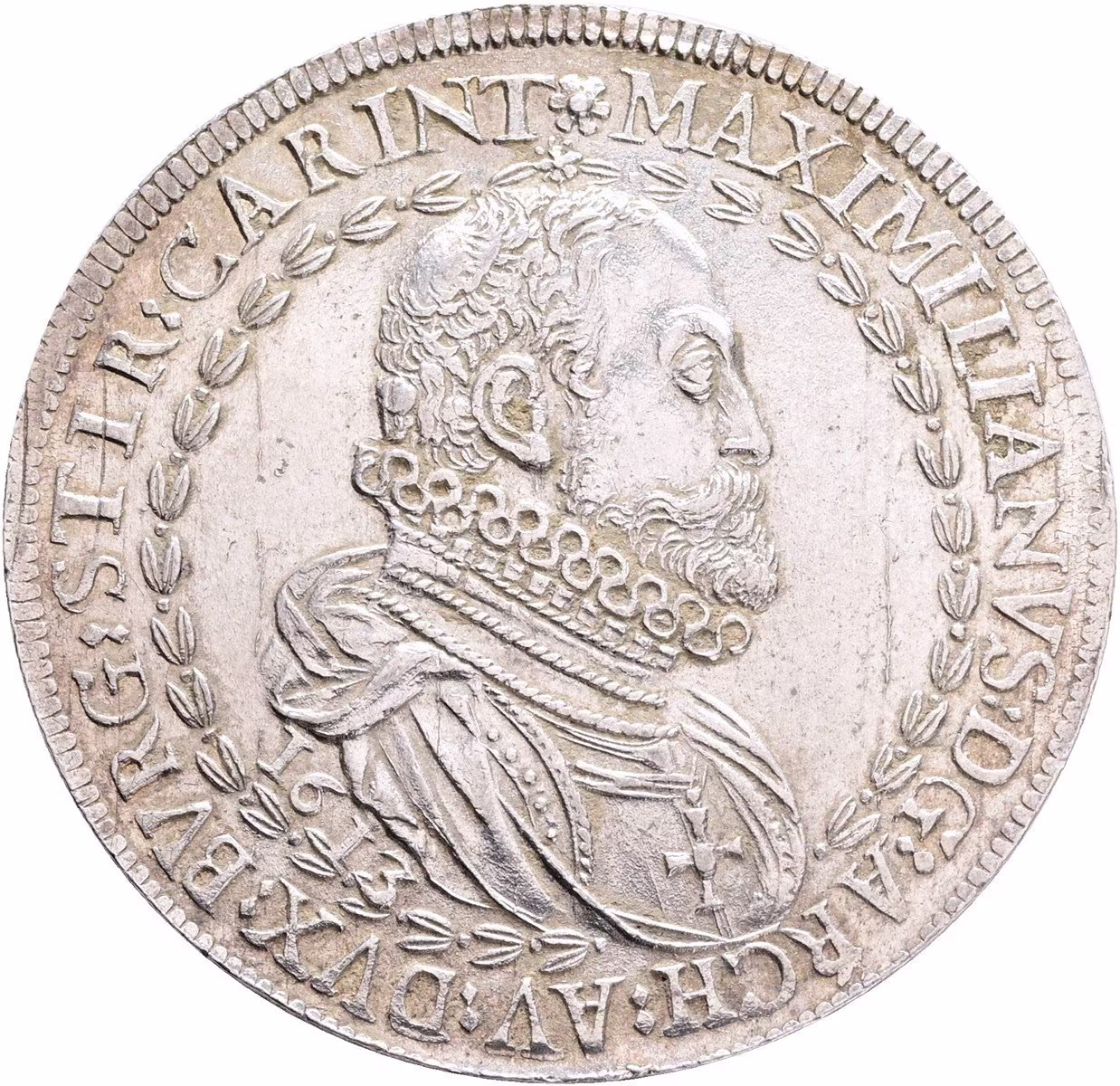 MAXIMILIAN III 1602–1618, 1 thaler 1613, Hall